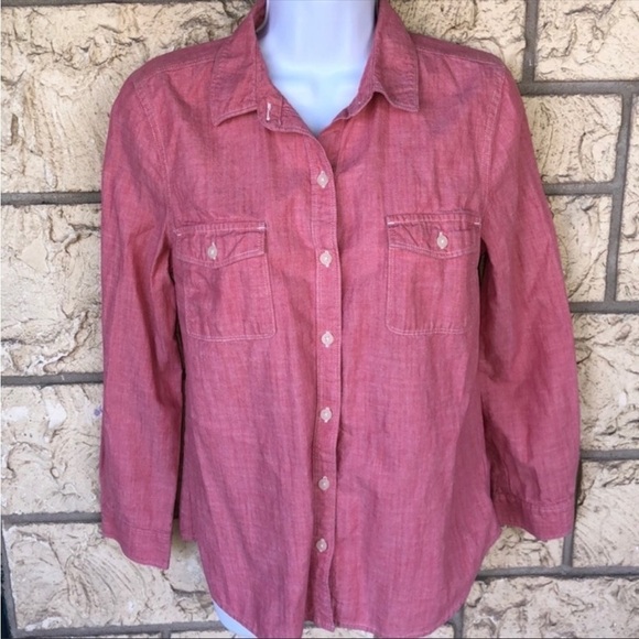 Old navy button up light pink Top Western Size Small - Picture 11 of 11